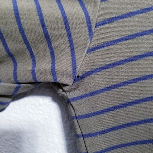 Vintage retro HUNT CLUB polo style stripe shirt MEDIUM - Picture 4 of 6